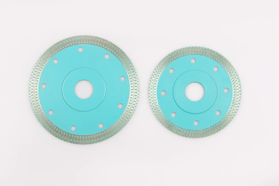 4.5 Inches Diamond Saw Blade Porcelain Cutting Disc Wheel for Wet Cutting Net Turbo Super Thin Hot Press Blue X Turbo