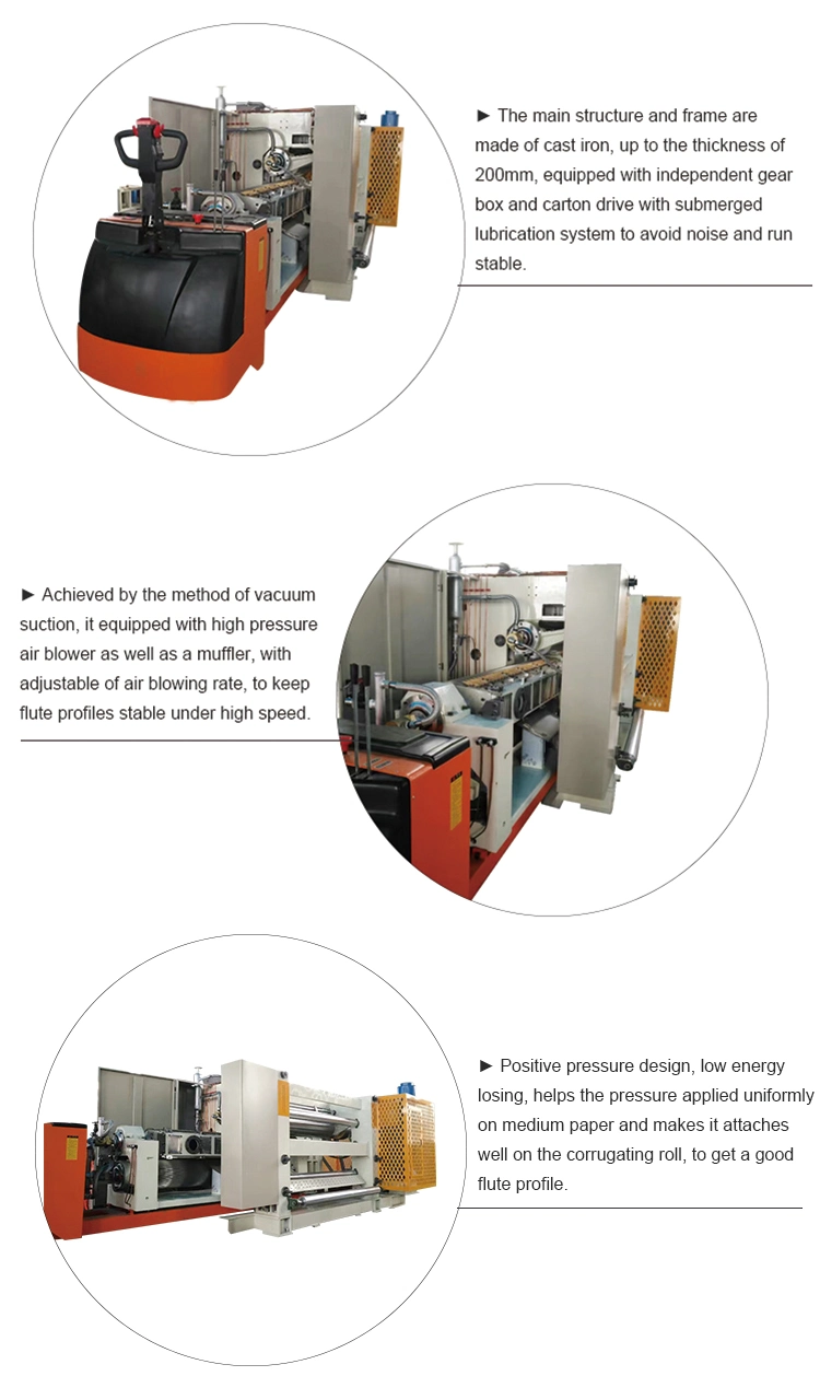 Single Facer Corrugated Cardboard Carton Box Production Machine Line