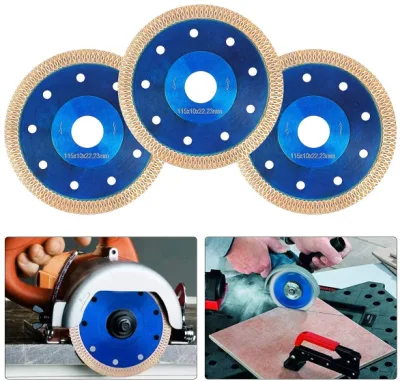 4.5 Inches Diamond Saw Blade Porcelain Cutting Disc Wheel for Wet Cutting Net Turbo Super Thin Hot Press Blue X Turbo