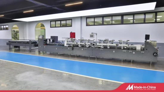 Rolam as Small Box Folder Gluer Paper Box Folding Gluing Making Machine for Coffee Cup Sleeve 4 Folds Pre-Folding Automatic Folder Gluer Machine for Cardboard